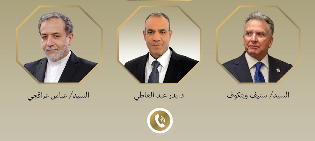 Foreign Minister of Egypt Abdelatty had separate phone calls with Iran's Foreign Minister Araghchi and US Presidential Envoy Witkoff to discuss efforts aimed at de-escalation in the region. He also stressed creating the necessary conditions for resuming dialogue