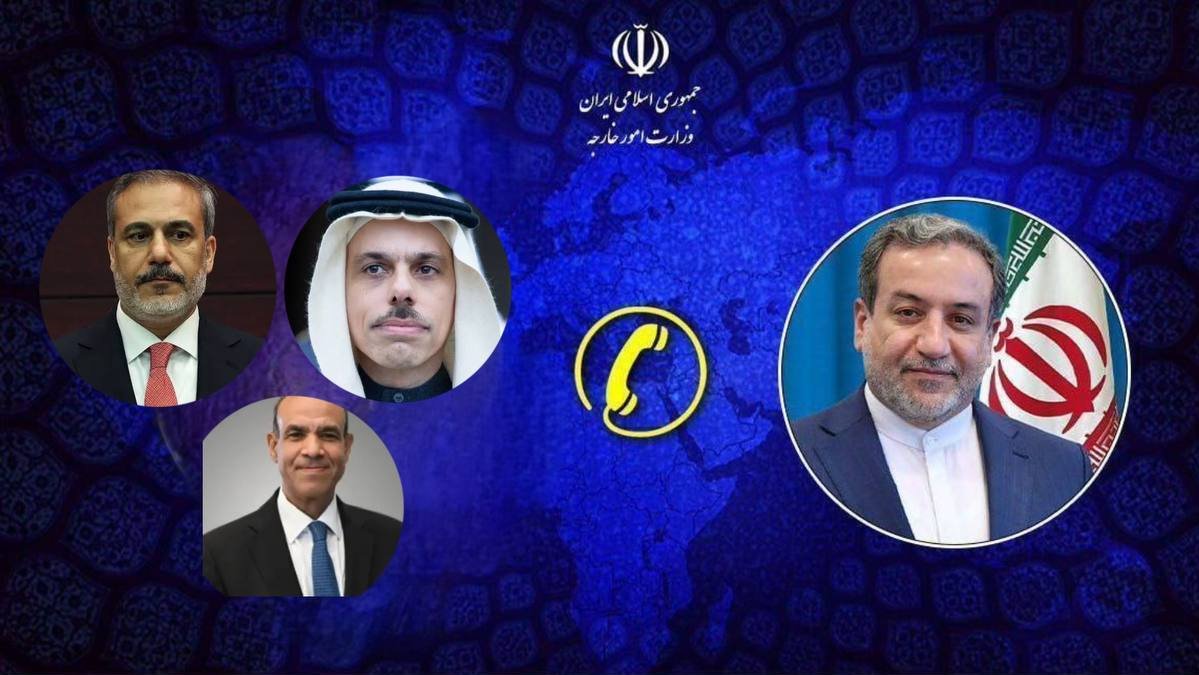 Iran's Foreign Minister Araghchi had separate phone calls with the foreign ministers of Saudi Arabia, Egypt and Turkiye to discuss the ongoing de-escalation efforts in the region