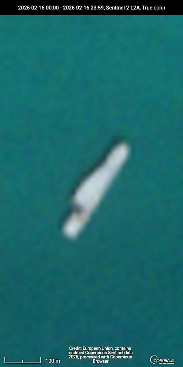 Iran's drone mothership spotted TODAY at 27.0871, 56.2005. Shahid Bagheri UAV carrier was launched in February 2025