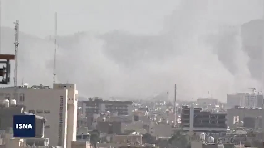 Images of US and Israeli airstrikes on areas east of Tehran