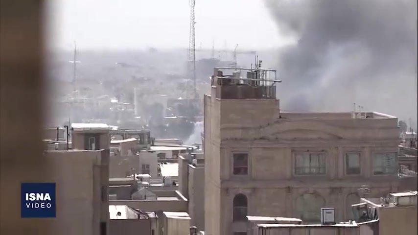 Images of US and Israeli airstrikes on areas east of Tehran