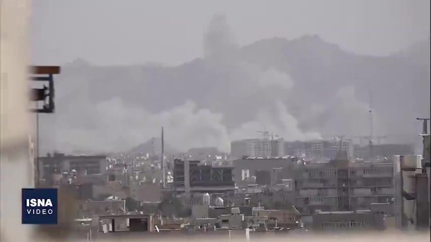 Images of US and Israeli airstrikes on areas east of Tehran