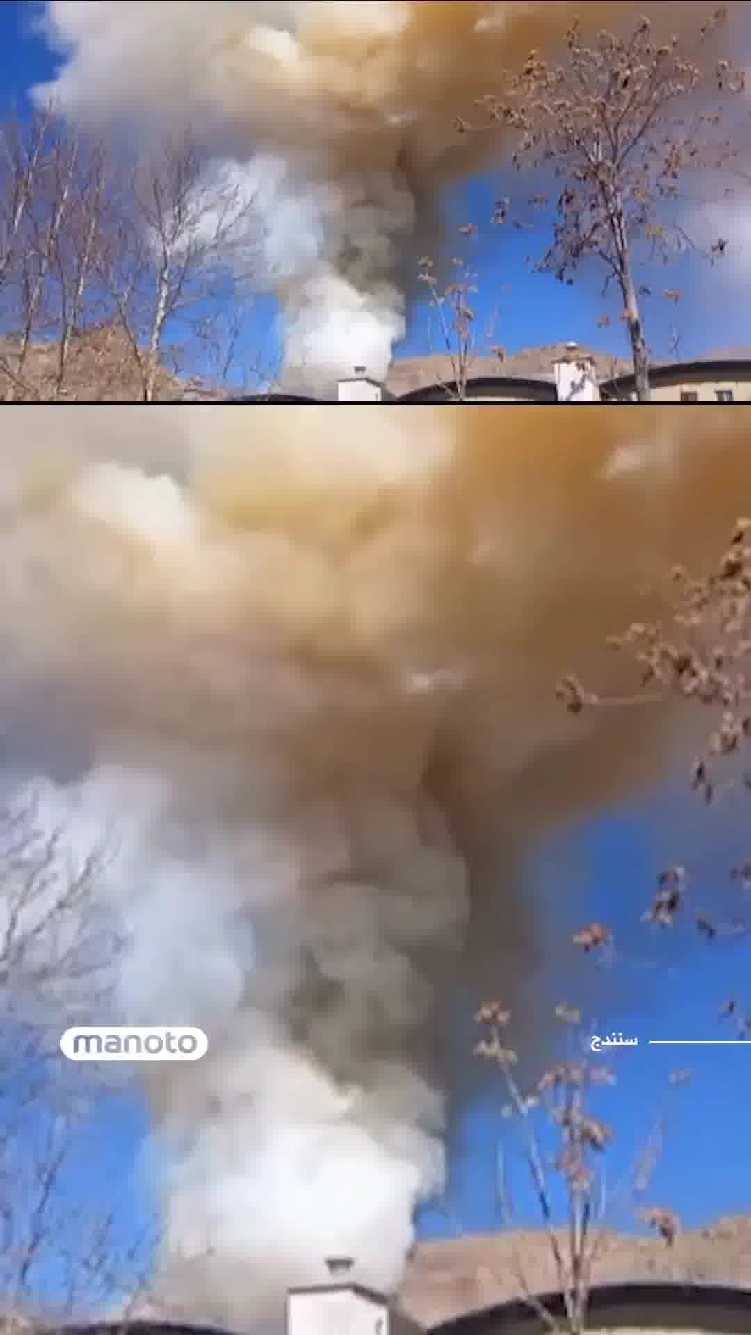 A video has been released showing an attack on an IRGC military base in the city of Sanandaj.