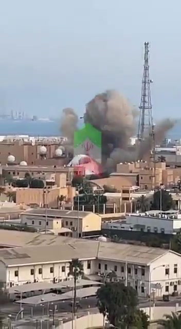 Iranian Shahed-136 kamikaze drone directly strikes a military asset inside the US Naval Base in Bahrain