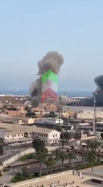 Iranian Shahed-136 kamikaze drone directly strikes a military asset inside the US Naval Base in Bahrain