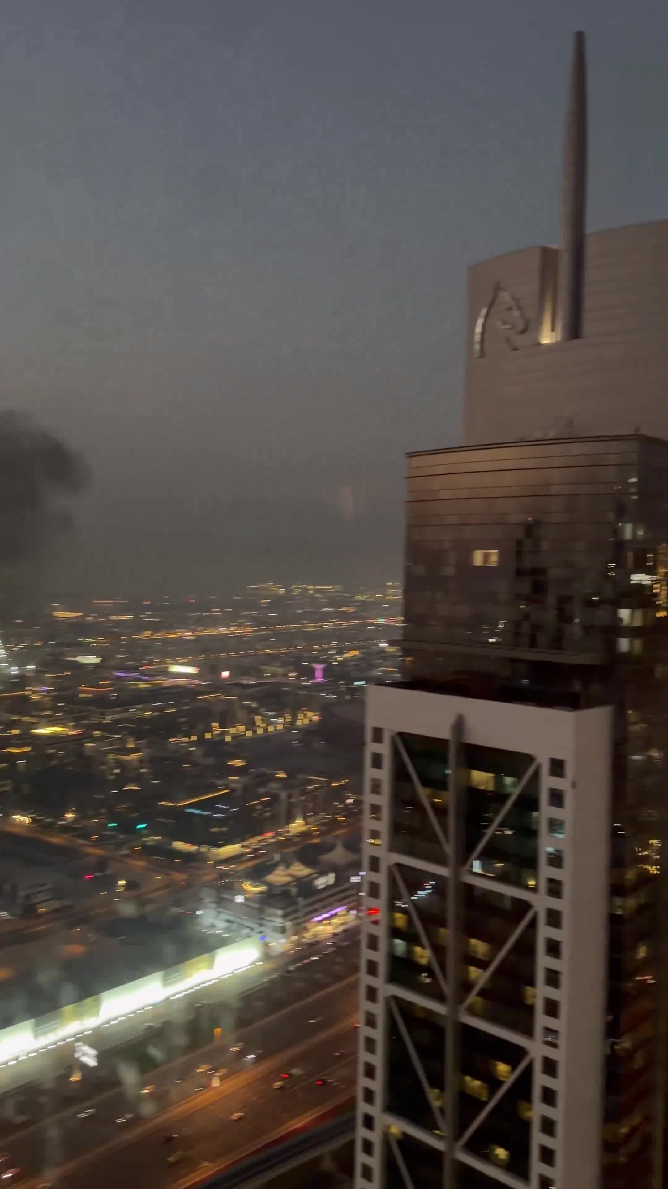 Area on Fire in Dubai are Air Defense Failed and fell on the city