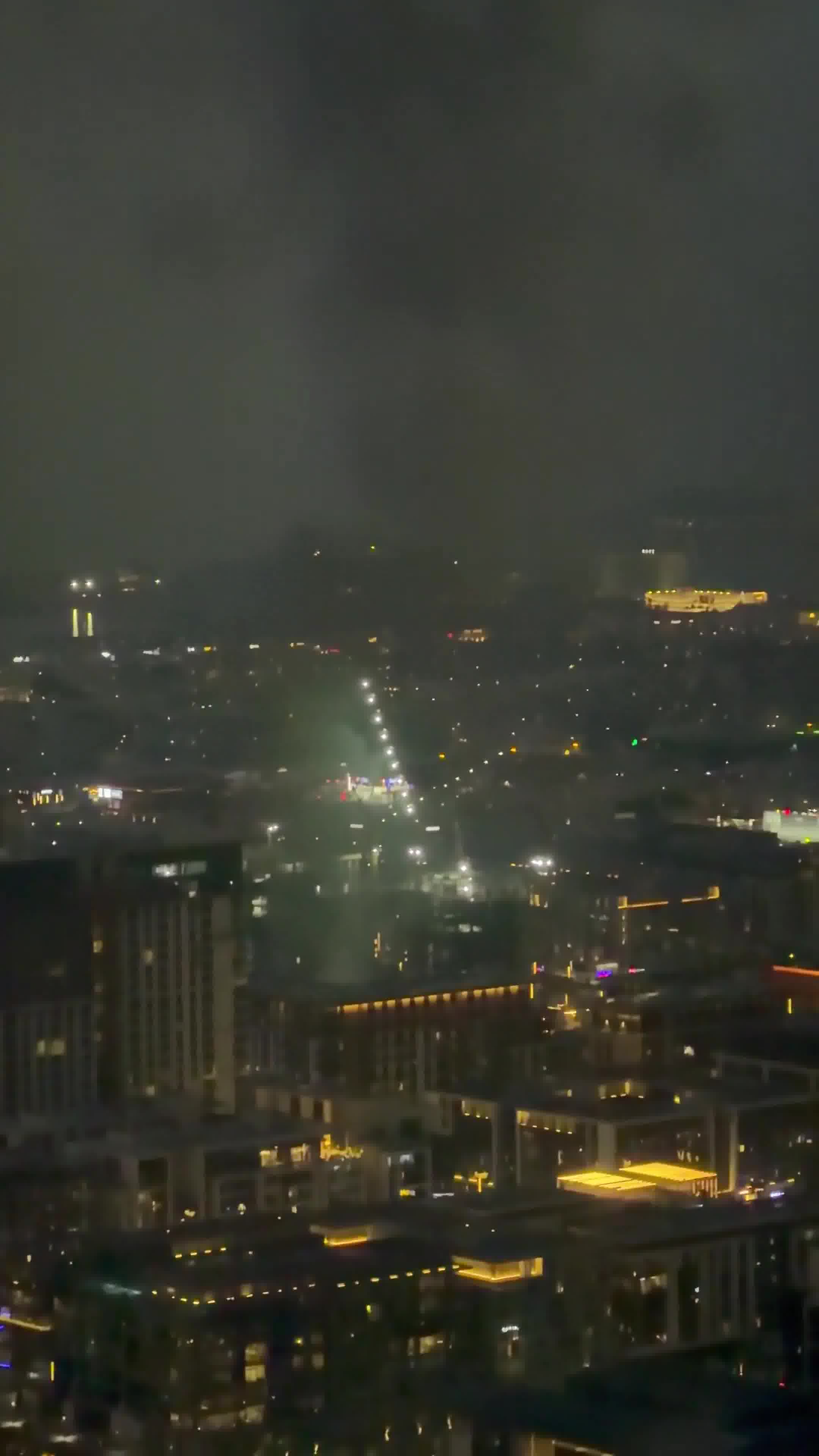 Area on Fire in Dubai are Air Defense Failed and fell on the city