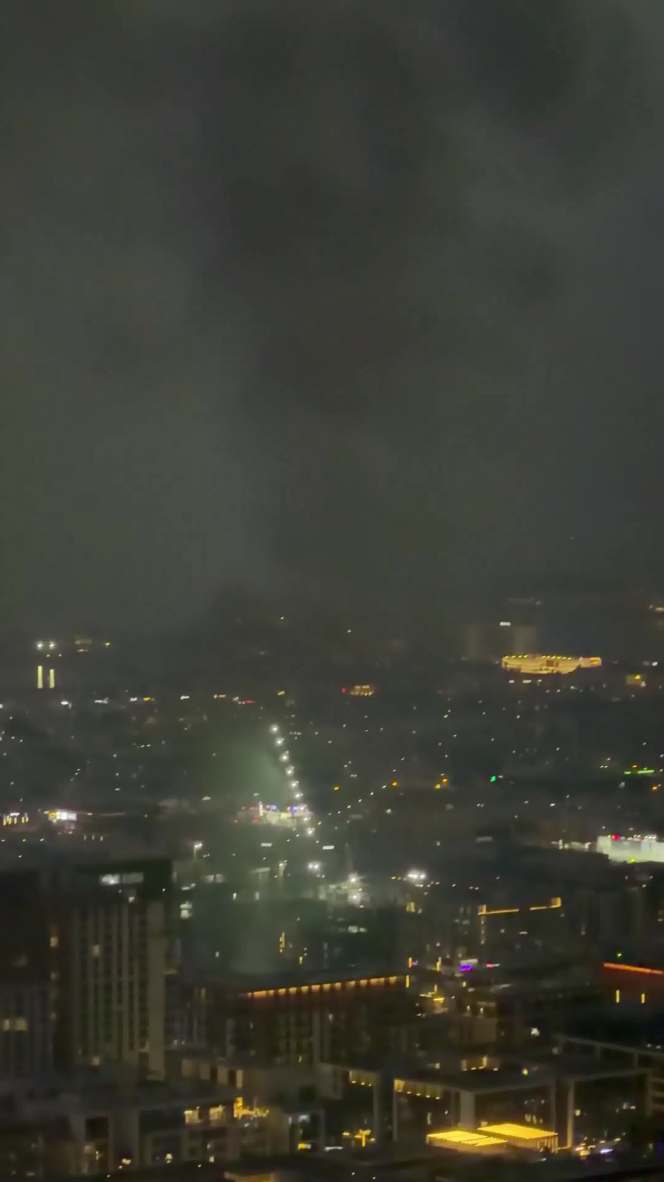 Area on Fire in Dubai are Air Defense Failed and fell on the city