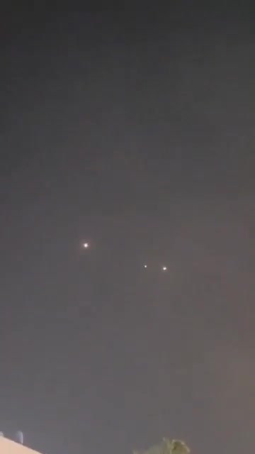 Bahraini air defenses are intercepting several Iranian missiles over Manama