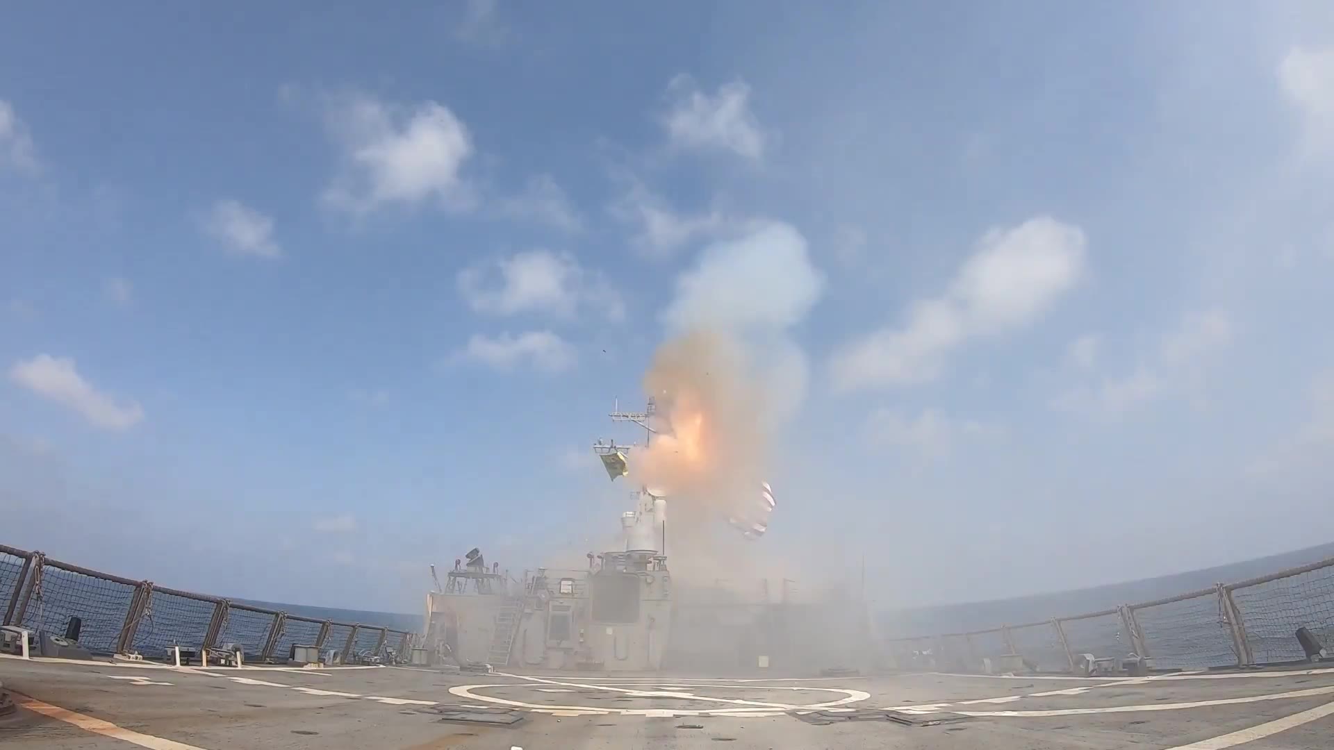 The US Central Command publishes footage showing its strikes against Iran today, including targeting an Iranian drone on the ground