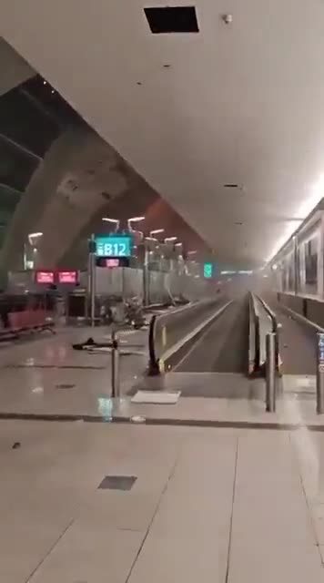 Initial reports of an Iranian drone attack hitting the Dubai International Airport. Evacuations are underway at the airport
