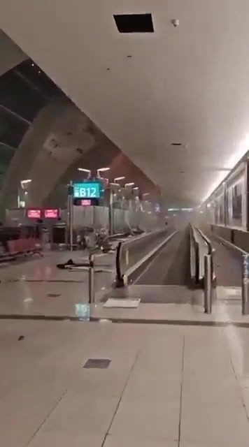 Initial reports of an Iranian drone attack hitting the Dubai International Airport. Evacuations are underway at the airport