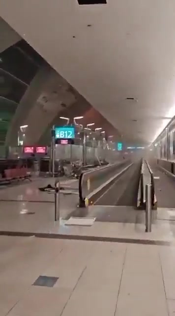 Initial reports of an Iranian drone attack hitting the Dubai International Airport. Evacuations are underway at the airport
