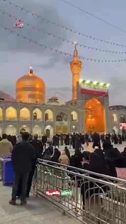 Following the announcement of Ali Khamenei's death, the flag that sits atop of the Imam Reza Shrine was changed to another that represents mourning and revenge