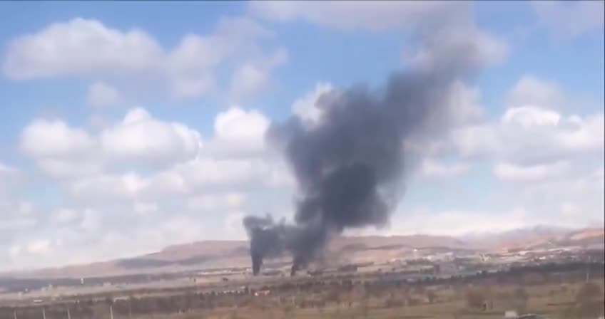 Airstrikes on the Tabriz Airport Area in Northwestern Iran