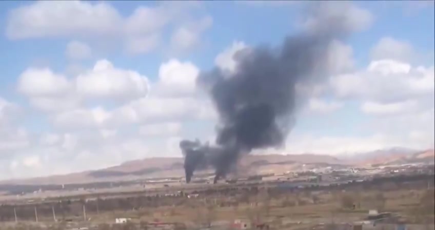 Airstrikes on the Tabriz Airport Area in Northwestern Iran