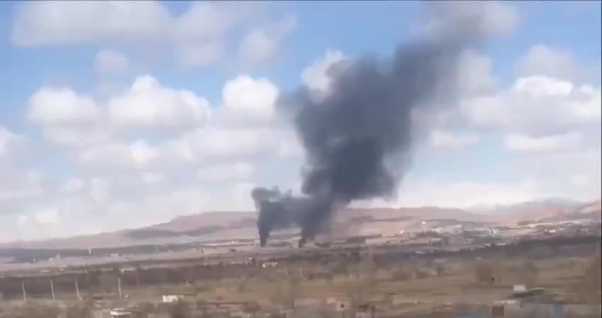 Airstrikes on the Tabriz Airport Area in Northwestern Iran