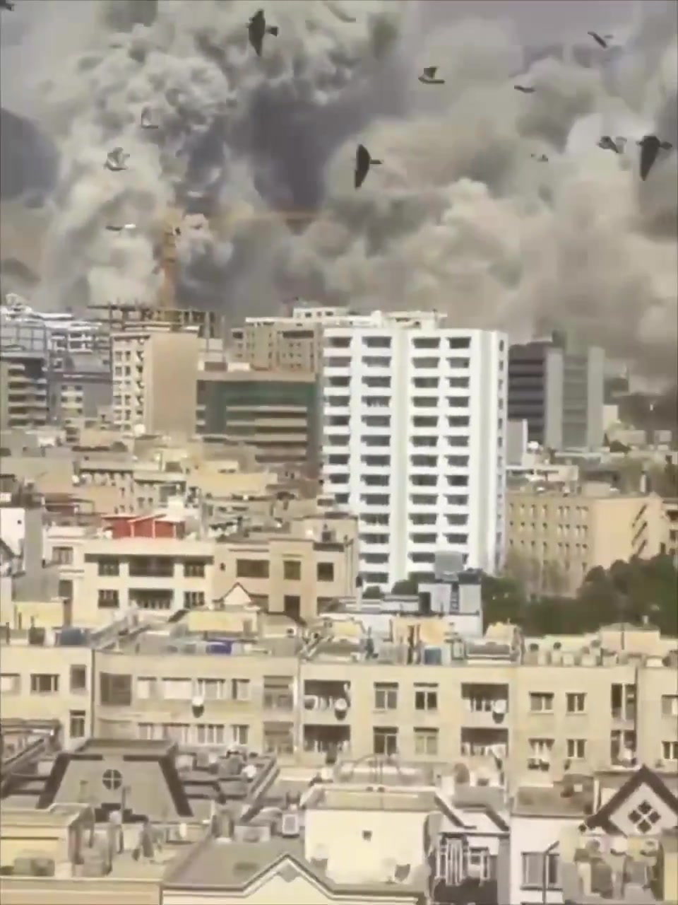 Destruction of Revolutionary Guard headquarters in Tehran