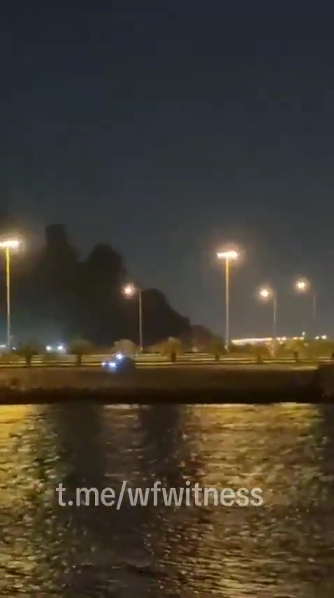 New footage also shows an impact near the Juffair Naval Base in Bahrain