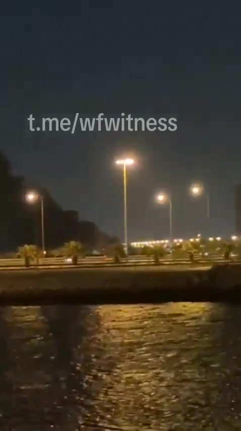 New footage also shows an impact near the Juffair Naval Base in Bahrain