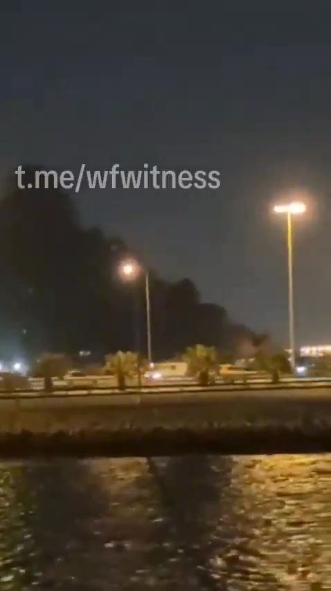 New footage also shows an impact near the Juffair Naval Base in Bahrain
