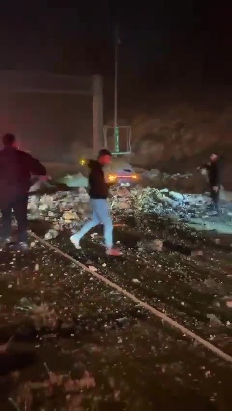 Consequences of Iranian ballistic missile strike in Jerusalem area