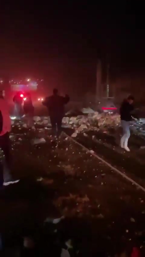 Consequences of Iranian ballistic missile strike in Jerusalem area