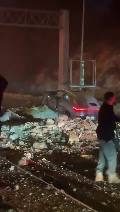 Consequences of Iranian ballistic missile strike in Jerusalem area