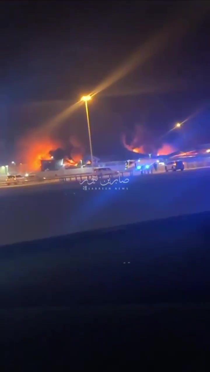 Iran has attacked a U.S. Navy facility near Salman Port in Bahrain, which is now on fire