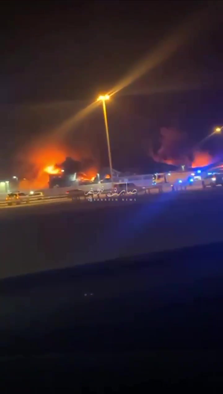Iran has attacked a U.S. Navy facility near Salman Port in Bahrain, which is now on fire