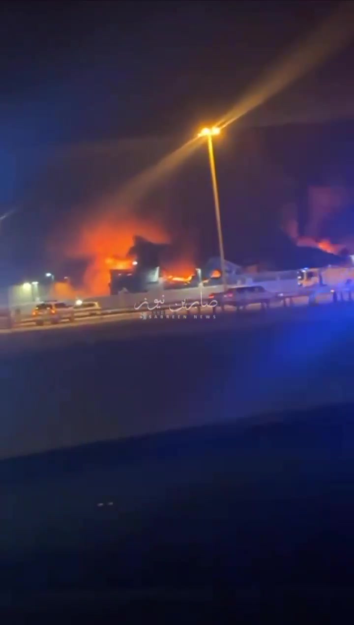 Iran has attacked a U.S. Navy facility near Salman Port in Bahrain, which is now on fire