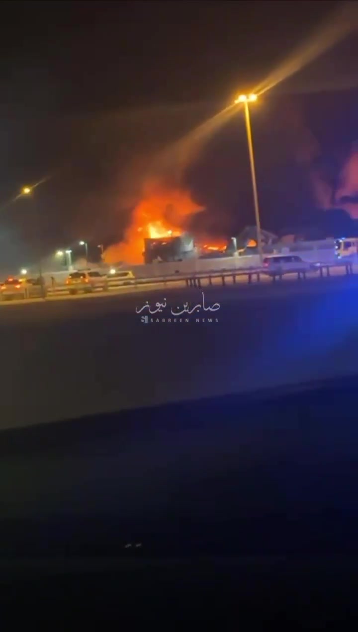 Iran has attacked a U.S. Navy facility near Salman Port in Bahrain, which is now on fire