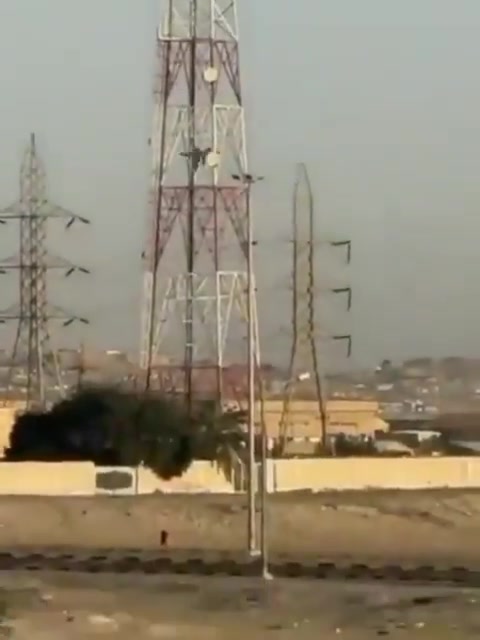 Video shows Kuwaiti air defenses accidentally shooting down a US F-15 fighter jet.