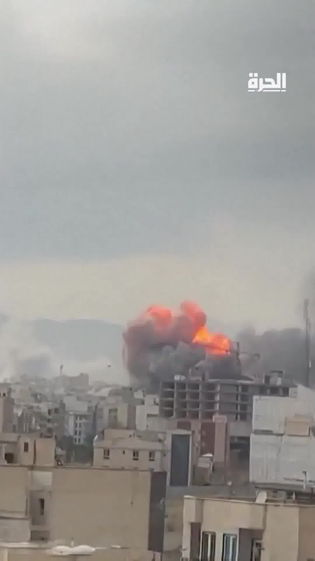 Footage shows airstrikes targeting the Iranian capital, Tehran.