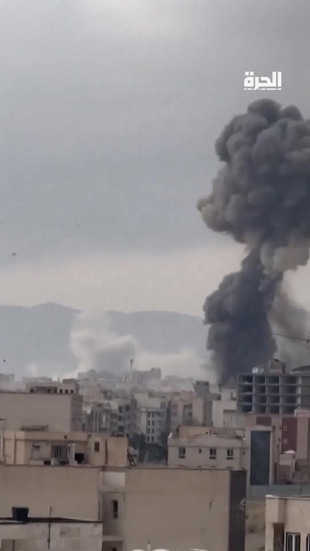 Footage shows airstrikes targeting the Iranian capital, Tehran.