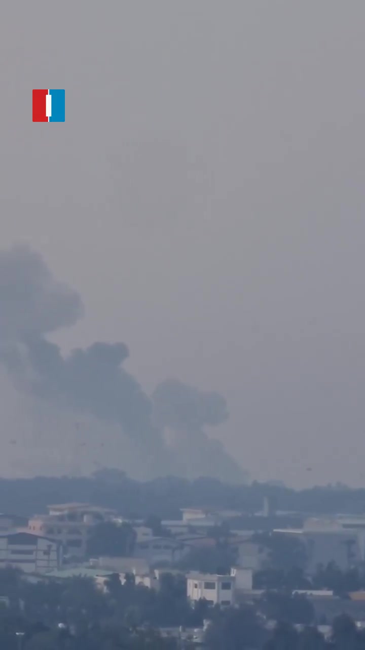 Smoke was seen rising from strikes on a coastal radar site near Kish Airport in southern Iran in footage received by Iran International