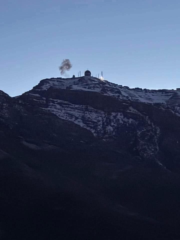 The abandoned observatory on Mount Korek, Kurdistan, was attacked twice today