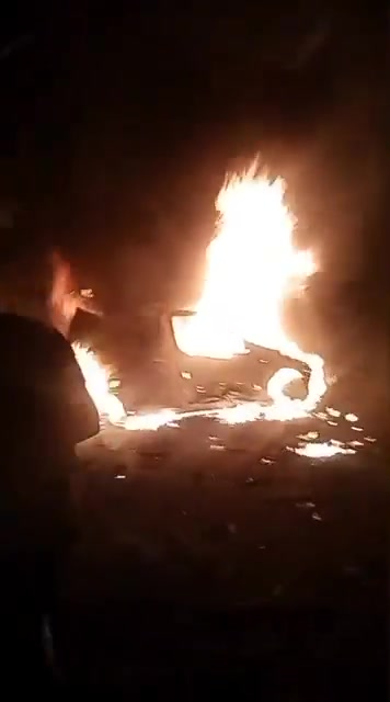 The aftermath of the raid that targeted a house in Khirbet al-Duweir