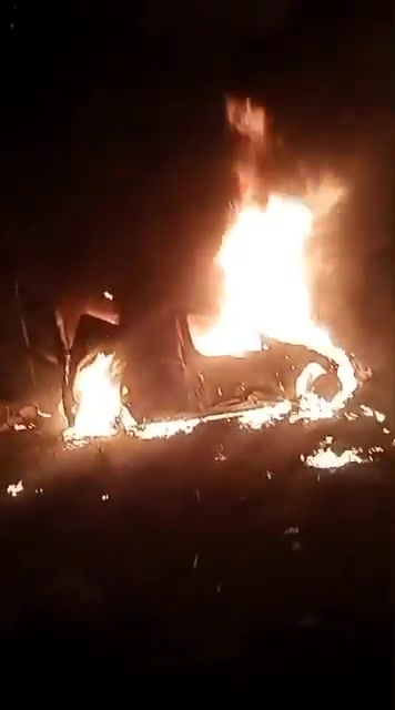 The aftermath of the raid that targeted a house in Khirbet al-Duweir