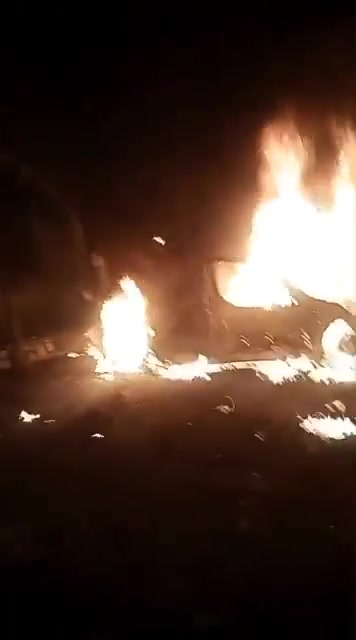 The aftermath of the raid that targeted a house in Khirbet al-Duweir