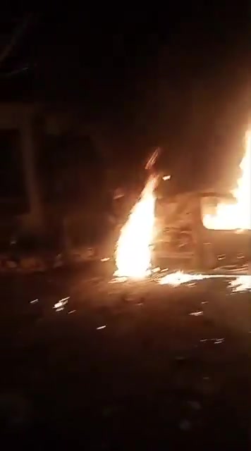 The aftermath of the raid that targeted a house in Khirbet al-Duweir