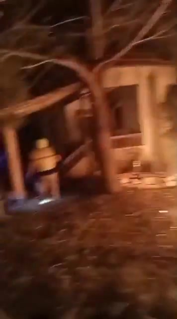 The aftermath of the raid that targeted a house in Khirbet al-Duweir