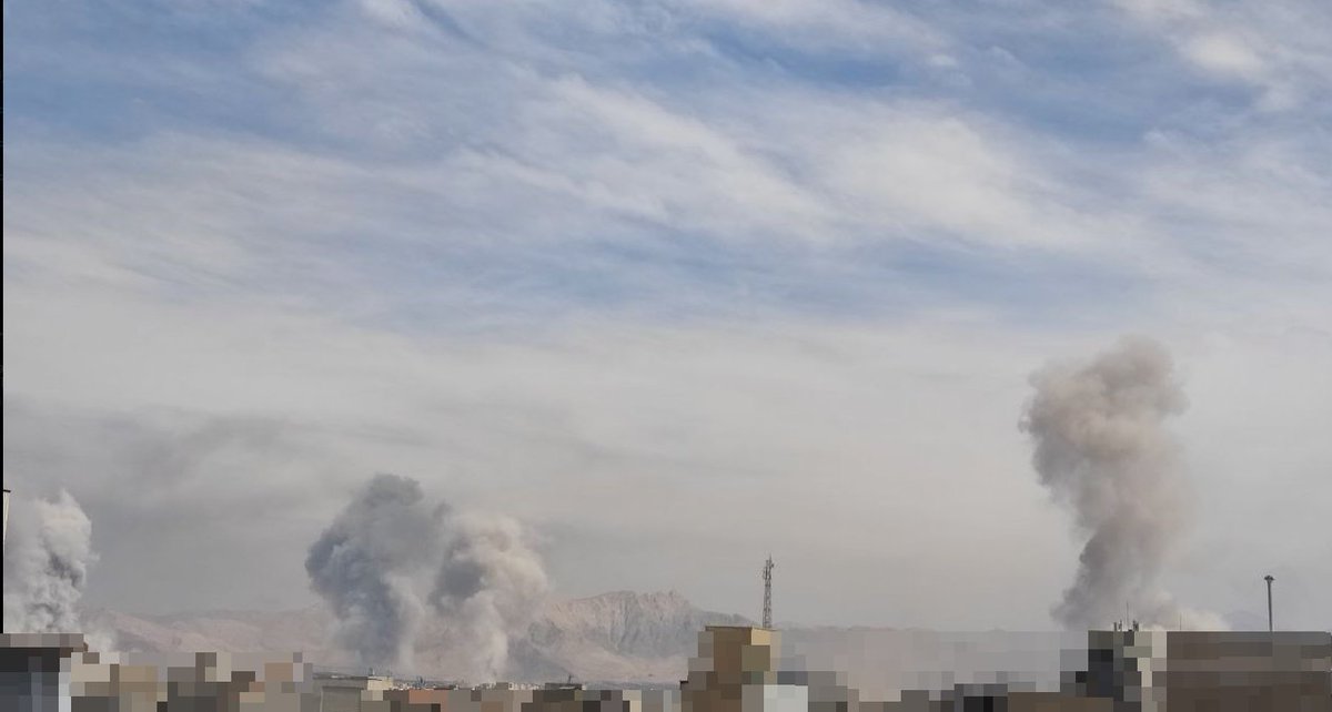 Intense airstrikes in eastern Tehran, One sources counted over 25 blasts. Tehran Province, Iran