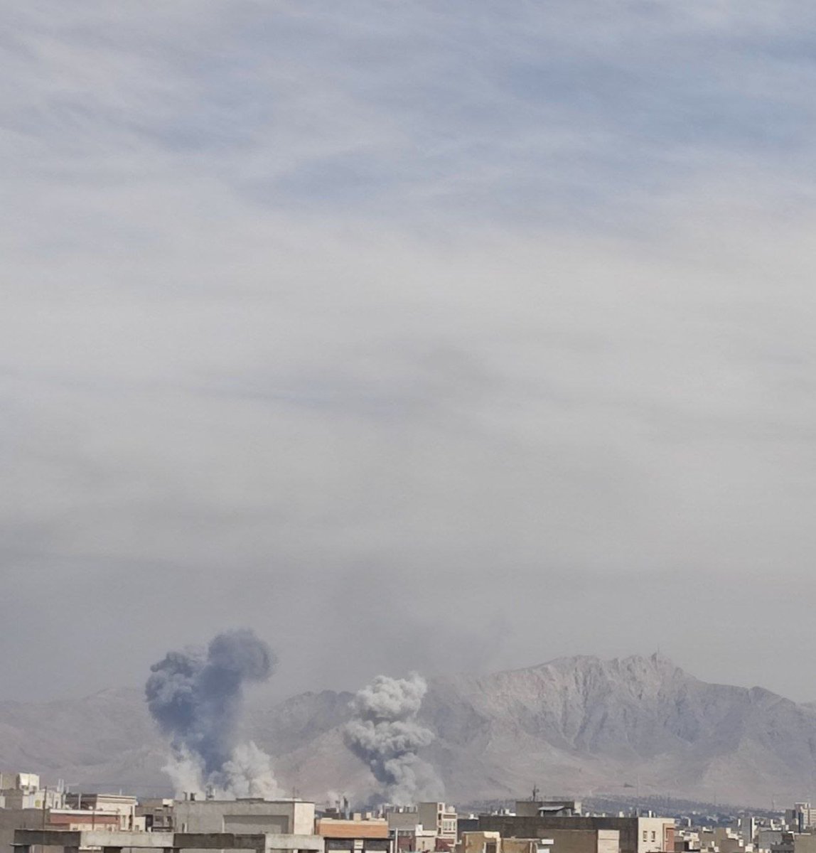 Intense airstrikes in eastern Tehran, One sources counted over 25 blasts. Tehran Province, Iran