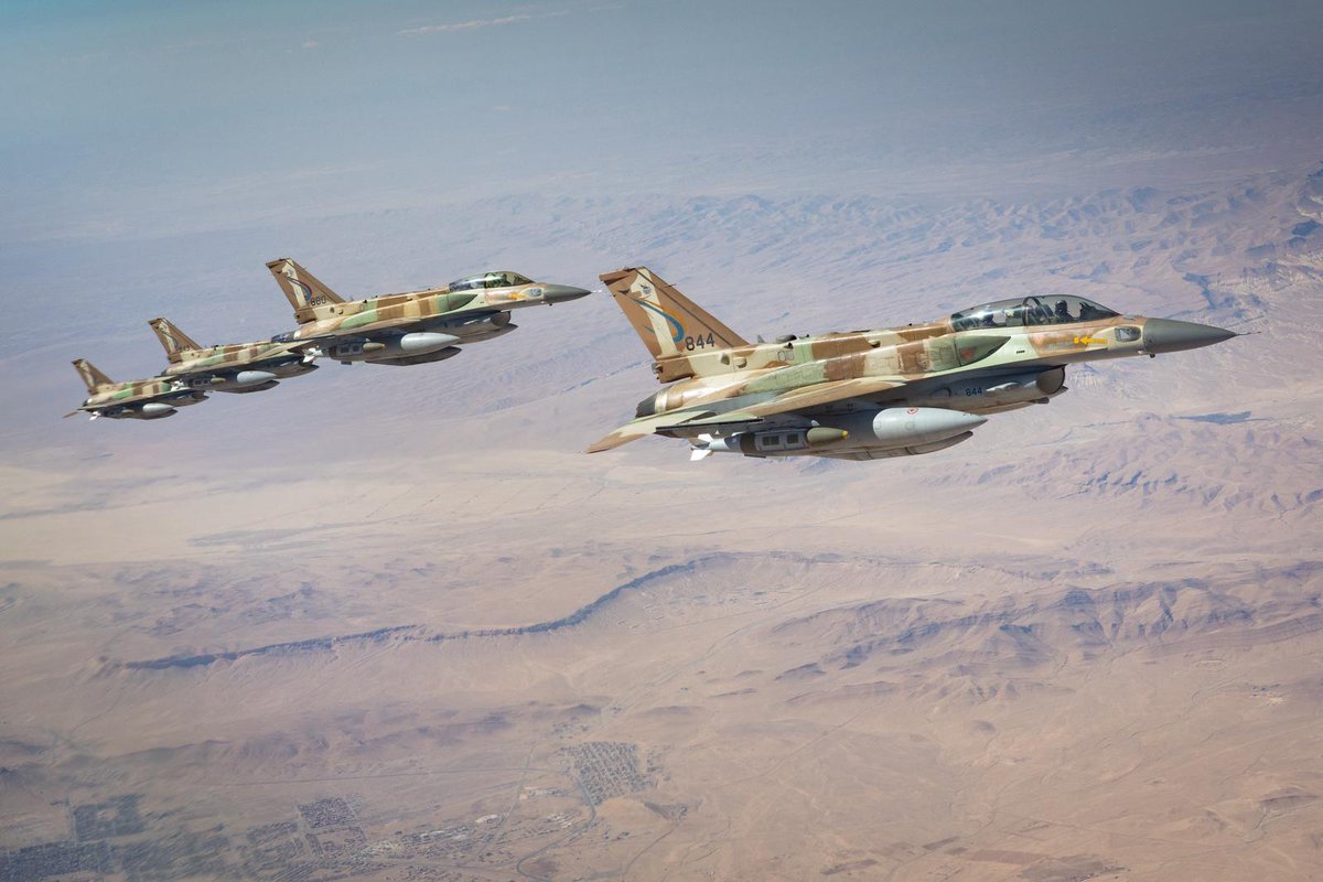 The Israeli Air Force publishes footage of F-16I fighter jets flying to Iran to carry out strikes