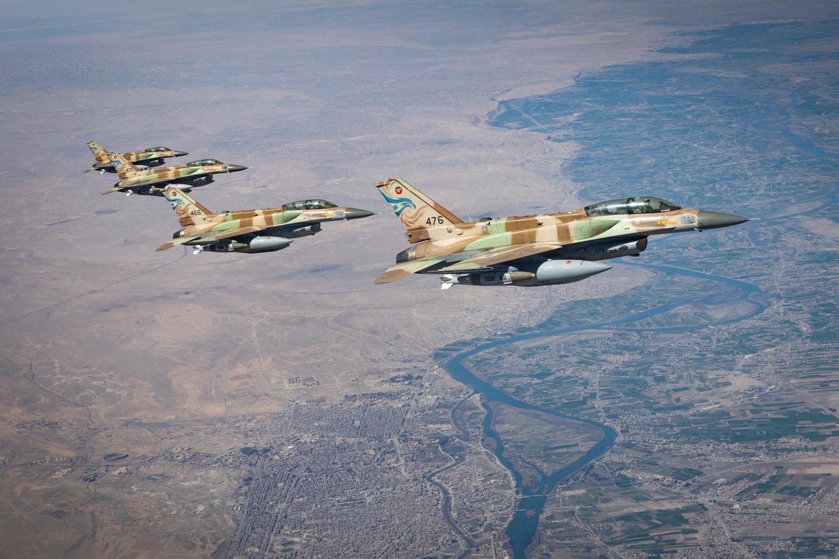 The Israeli Air Force publishes footage of F-16I fighter jets flying to Iran to carry out strikes