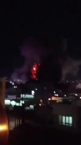 Powerful US/Israeli airstrikes on Bukan, western Iran, a short time ago