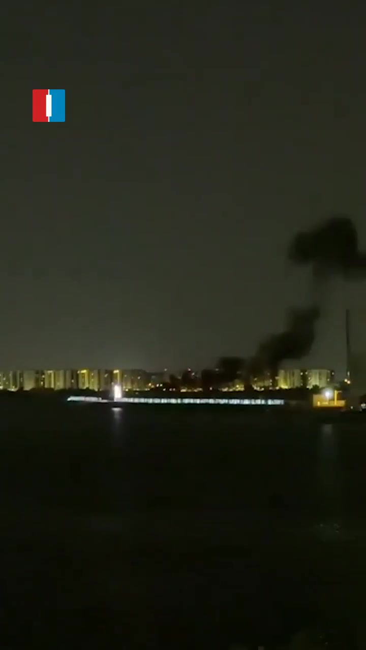 A video circulating on social media shows plumes of smoke rising after an Iranian airstrike on Abu Dhabi, the United Arab Emirates