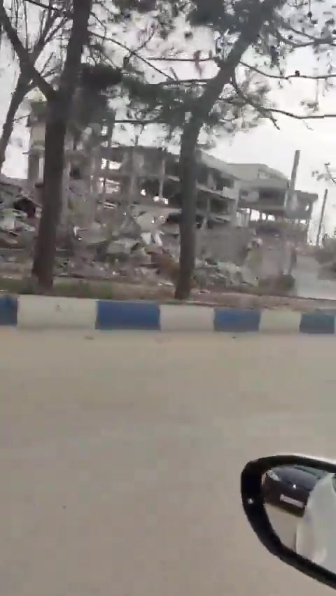 The Law Enforcement Command and Criminal Investigation Department in Urmia, West Azerbaijan Province (Iran) was destroyed