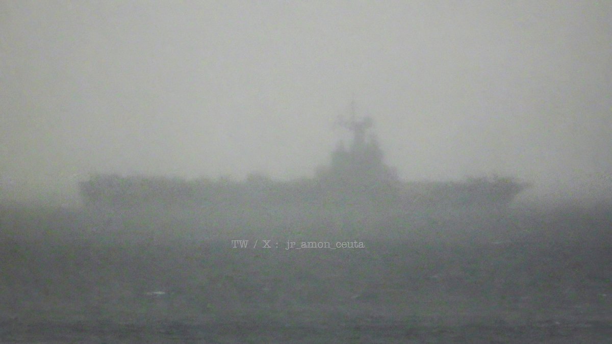 French  aircraft carrier Charles de Gaulle just crossed the Gibraltar strait. Its carrier strike group is composed of 2 French  frigates, 1 Spanish, 1 Dutch, 1 Italian, as well as a French submarine and a supply ship